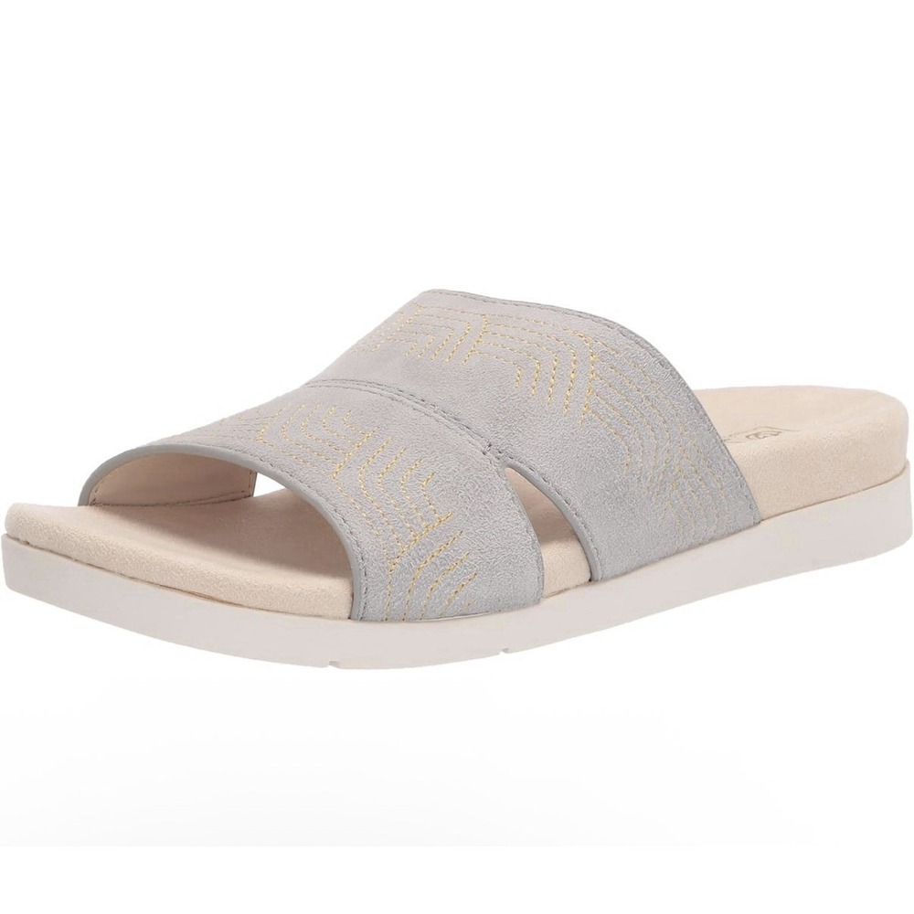 Spenco Women's‎ Twilight Ellie Slide Sandal Grey Gold Womens 7 D New